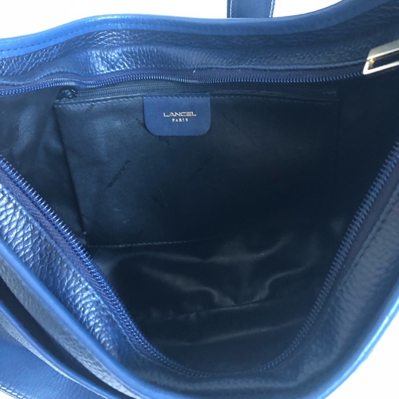 Lancel Paris Vintage Leather Shoulder Bag EUC Authentic Made in Italy ~1994 - Picture 4 of 13
